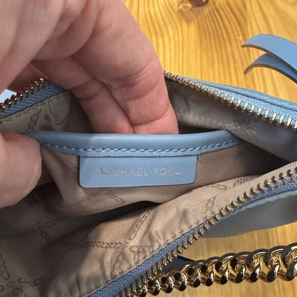 Michael Kors Jet Set Charm Medium Nylon Gabardine Crossbody Bag Chambray - Picture 11 of 12